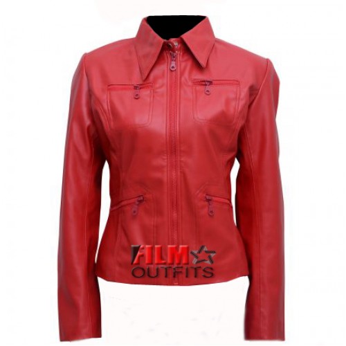 Once Upon a Time Emma Swan Red Leather Jacket